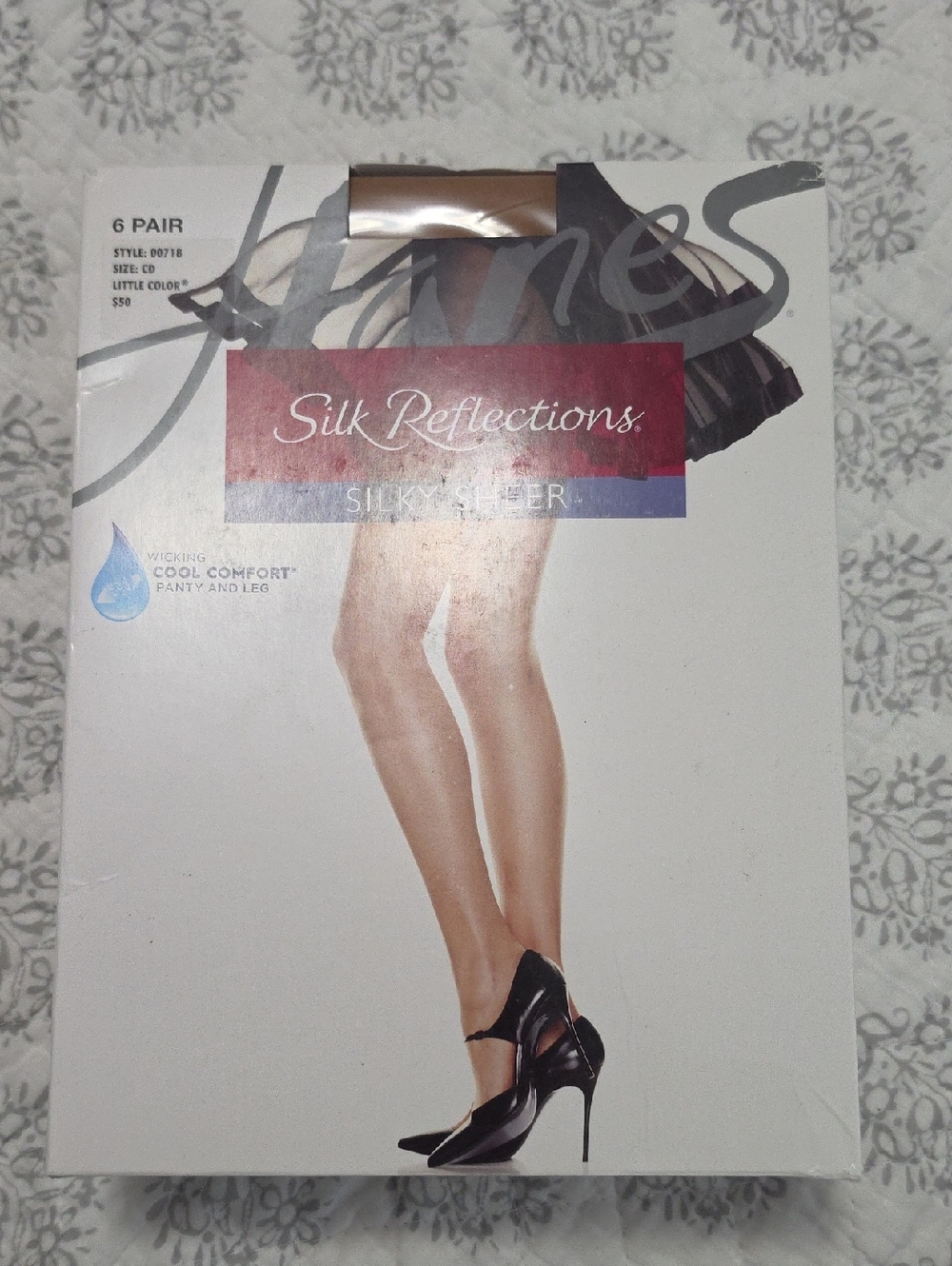 Hanes Silk Reflections Silky Sheer Tan Pantyhose, 6-Pack